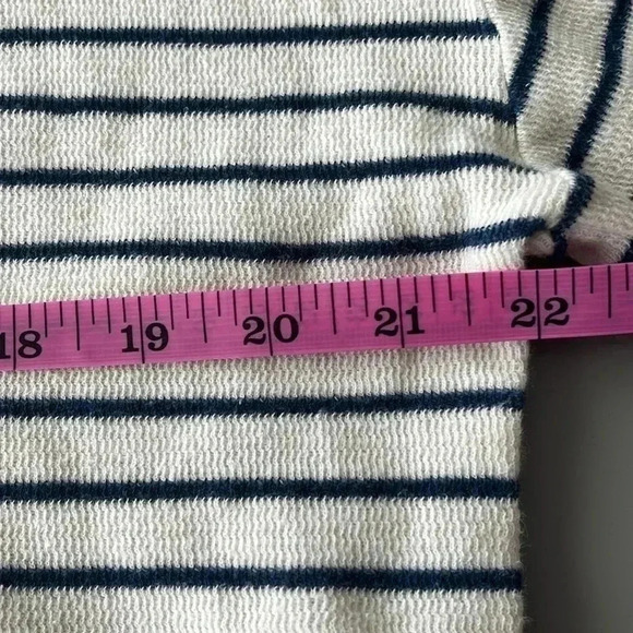 ❤️2/$30❤️[XS] BP. Drawstring Hoodie Cotton Knit  Blue/White Stripe Long Sleeve - Picture 6 of 8